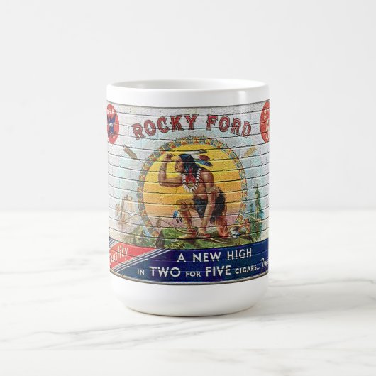 MUG 1930 ÉTIQUETTE À LA BOÎTE DE CIGAR SUR UN BOÎTE DE (Centre)