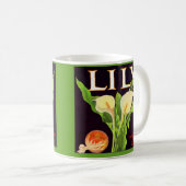 Mug 1930 Lily orange crate étiquette (Devant droit)