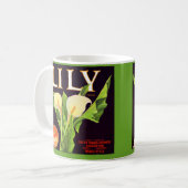 Mug 1930 Lily orange crate étiquette (Devant gauche)