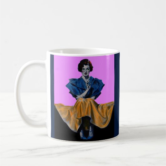 Mug 1934 jolie dame profitant d'un Chesterfield (Gauche)