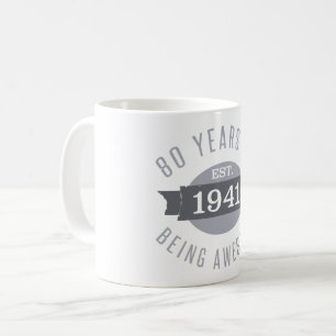 Mug 1941 Amusant 80e anniversaire Awesome