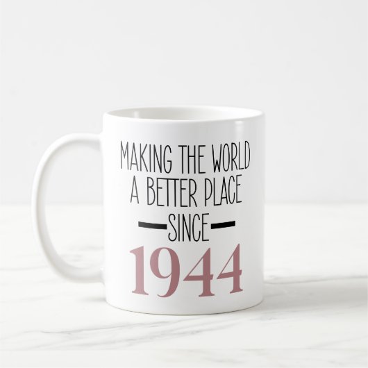 Mug 1944 Anniversaire 80e Anniversaire Cadeaux Femmes (Gauche)