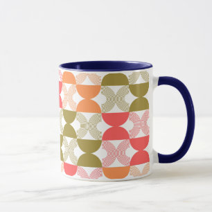 Mug 1950 coloré moderne motif rétro moderne du milieu