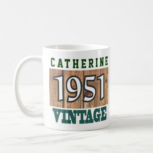 Mug 1951 Année de naissance - Fête d'anniversaire (Gauche)