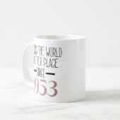 Mug 1953 Anniversaire Café, 70e Anniversaire Cadeaux P (Devant gauche)