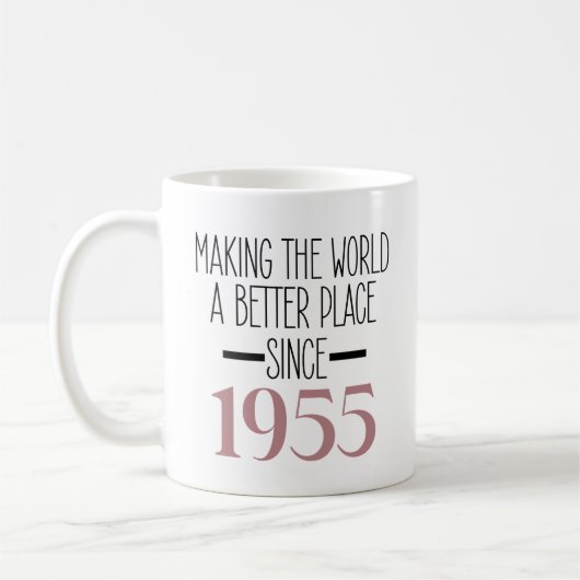 Mug 1955 Anniversaire 70e Anniversaire Cadeaux Femmes (Gauche)