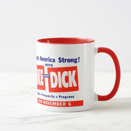 Mug 1956 vote Ike et Dick (Droite)
