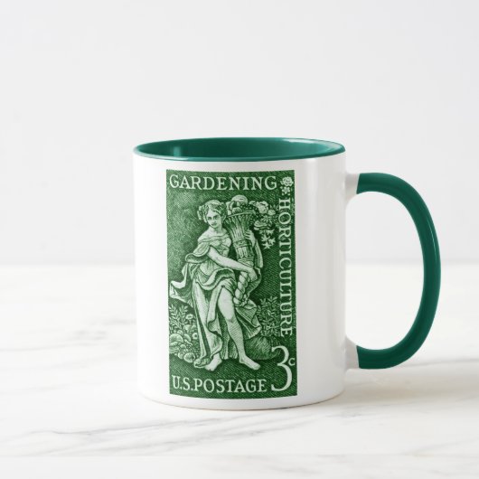 Mug 1958 Jardinage + Timbre d'horticulture (Droite)