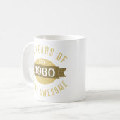 Mug 1960 60e anniversaire Awesome pour les hommes (Devant gauche)