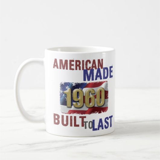 Mug 1960 American Made 60th Birthday (Gauche)