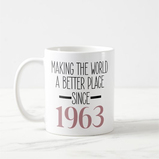 Mug 1963 Anniversaire Du Café, 60e Anniversaire Pour L (Gauche)