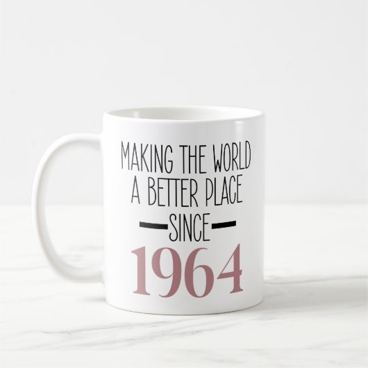 Mug 1964 Anniversaire 60e Anniversaire Cadeaux Femmes (Gauche)