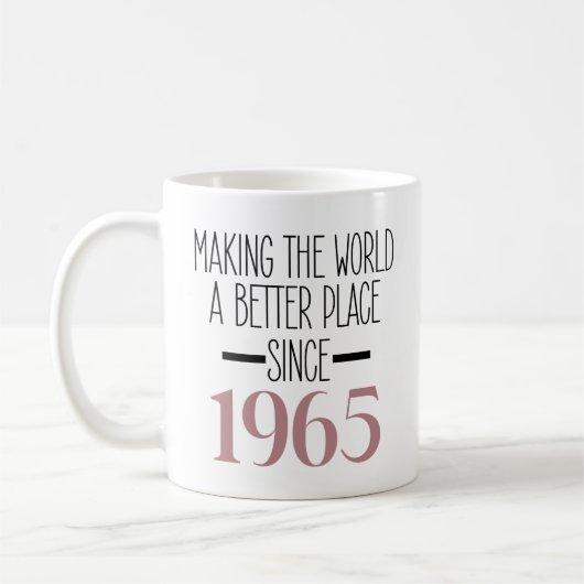 Mug 1965 Anniversaire 60e Anniversaire Cadeaux Femmes (Gauche)