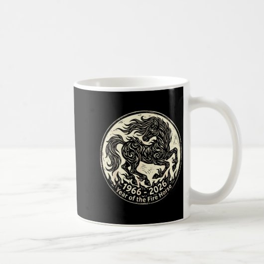 Mug 1966 2026 année du cheval de feu zodiaque chinois (Droite)