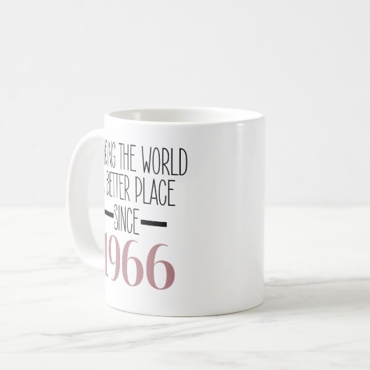 Mug 1966 Birthday 60 60th Years Old Gifts Women Mom (Devant gauche)