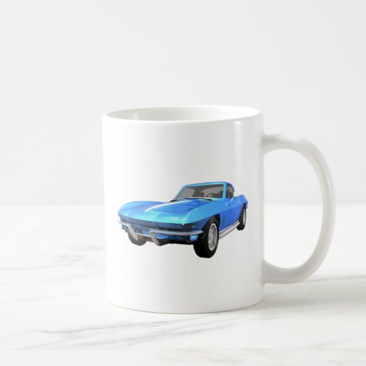 Mug 1967 Corvette Sports Car : Finition bleue : (Droite)
