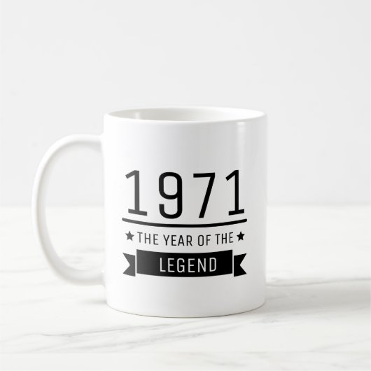 Mug 1971 Année de la Légende, 50e anniversaire Cadeaux (Gauche)
