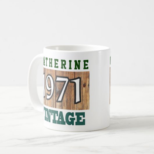 Mug 1971 Année de naissance - Fête d'anniversaire (Devant gauche)