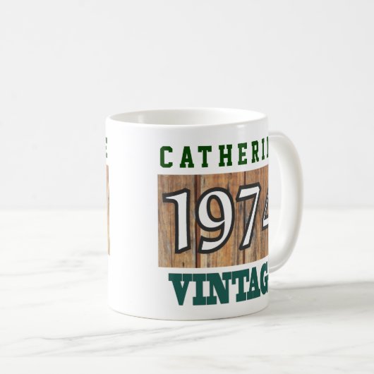 Mug 1974 Année de naissance - Fête d'anniversaire (Devant droit)