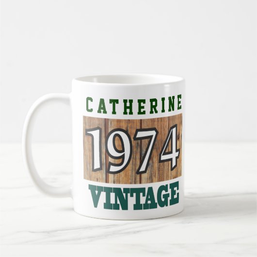 Mug 1974 Année de naissance - Fête d'anniversaire (Gauche)