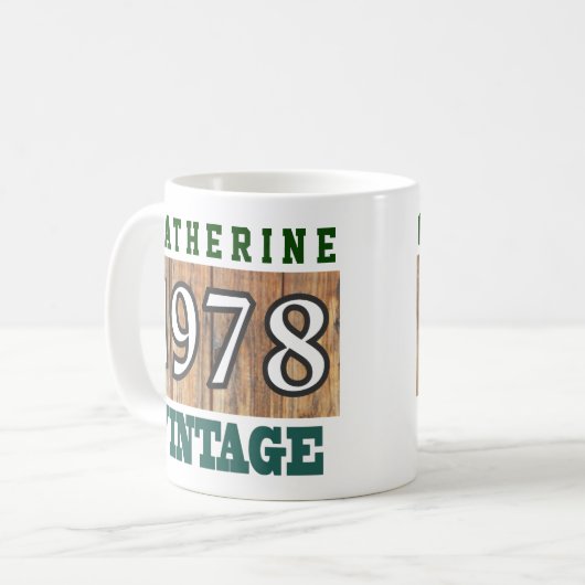 Mug 1978 Année de naissance - Fête d'anniversaire (Devant gauche)