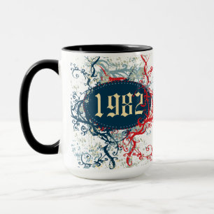 Mug 1982 Anniversaire ou Depuis 1982 ou Fabriqué en 19
