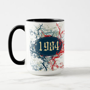 Mug 1984 Anniversaire ou Depuis 1984 ou Fabriqué en 19