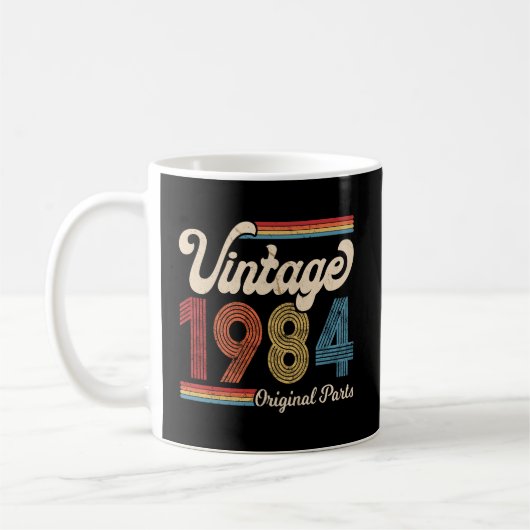 Mug 1984 Vintage 1984 Cadeaux d'anniversaire Hommes fe (Gauche)