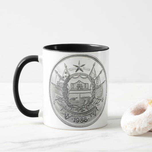 Mug 1986 L'État du Texas Rondelle d'Argent (Avec donut)