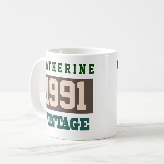 Mug 1991 Année de naissance - Fête d'anniversaire (Devant gauche)