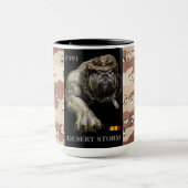 MUG 1991 DIABLE CHIEN COMBAT ACTION DÉSERT STORM (Centre)
