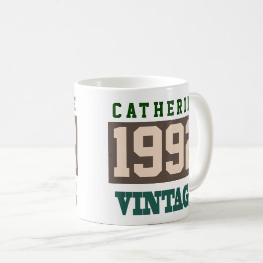Mug 1992 Année de naissance - Fête d'anniversaire (Devant droit)