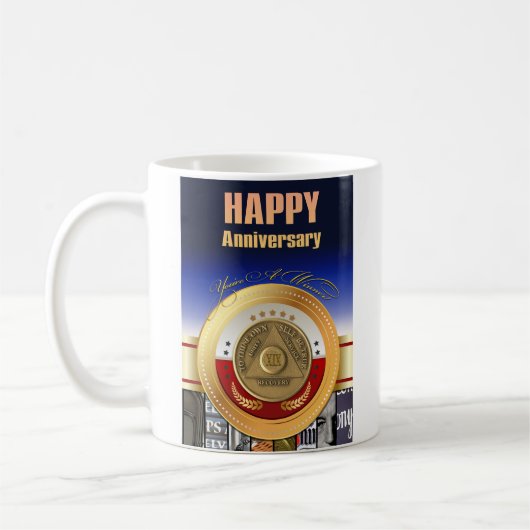 Mug 19 ans NOM PERSONNALISÉ AA Coin Vous êtes un gagna (Gauche)