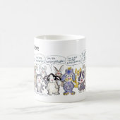 Mug 19 lapins lapins lapins de lapin volants de dessin (Centre)