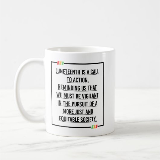 Mug 19°, Liberté des Afro-Américains. (Gauche)