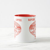 Mug 19e C. Café Revere de Boston, rouge (Centre)