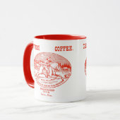 Mug 19e C. Café Revere de Boston, rouge (Devant gauche)