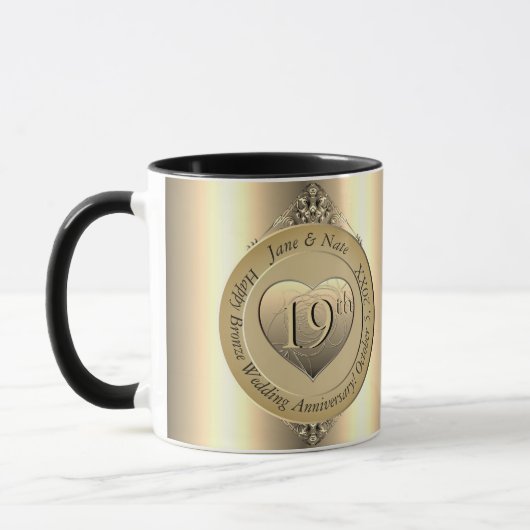 Mug 19ème Mariage de bronze (couleur) (Gauche)