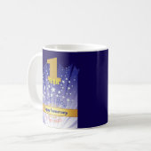 Mug 1 an CUSTOM Recovery Anniversaire Bold Numéros (Devant gauche)