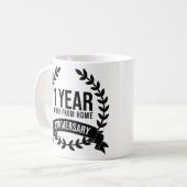 Mug 1 an de travail à partir de la maison Anniversaire (Devant gauche)