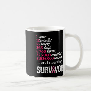 Mug 1 an Survivant Cancer du sein Cadeau de sensibilis