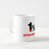 Mug 1% Better Every Day – Minimalist Motivation Quote  (Devant gauche)