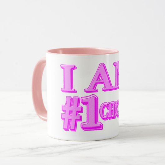 Mug "#1 CHOICE" Mignonne Conception d'expression. Comm (Devant gauche)