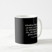 Mug 1 Corinthians 1031 Kjv Blanc Imprimé Sur Le Dos (Devant droit)