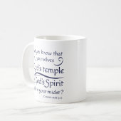 Mug 1 Corinthians 3:16 You are Dieu's Temple (Devant gauche)