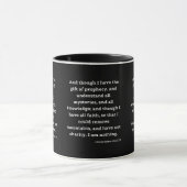 Mug 1 Corinthiens 13:2 KJV Bible Verse Deux Tons (Centre)