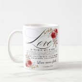 Mug 1 Corinthiens 13:4-8 L'amour est Patient Bible Flo (Gauche)