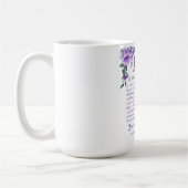 Mug 1 Corinthiens 13:4-8 L'amour est Patient Purple Fl (Gauche)