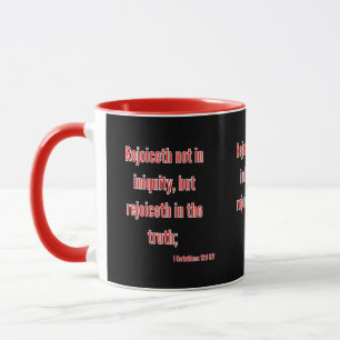 Mug 1 Corinthiens 13:6 Écriture biblique Deux Tons