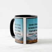 Mug 1 Corinthiens 13:7 Bible Écriture Pic Deux Tons (Devant gauche)